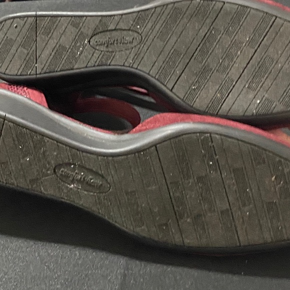 Comfortview Aurelia Women's Deep‎ Wine Flats Size 12W ankle strap wedge heel - Picture 13 of 13